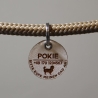 DOG TAGS / HUNDEMARKEN - Biothane - weiß - v2 (HUND) - Ø 3,4 cm