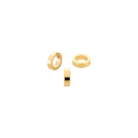 20x Messing Ring gold 3x0,8mm (Ø1,9mm) 24K vergoldet