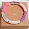 Tubeperlen Armband – Elastischer Boho Armreif, Hippie Festival