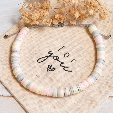 Katsuki-Perlen Freundschaftsarmband, Boho, Makramee, Geschenk