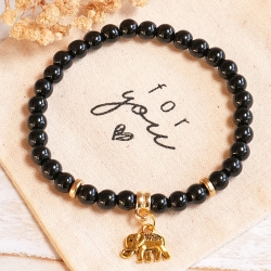 Perlenarmband Elefant, Boho Freundschaftsarmband, Glücksbringer