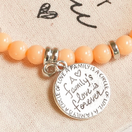 Perlenarmband Family – Elastisches Freundschaftsarmband, Geschenk