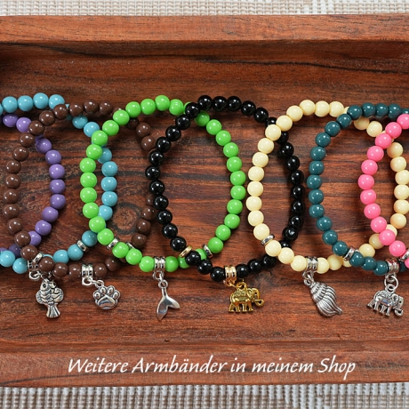 Perlenarmband Family – Elastisches Freundschaftsarmband, Geschenk