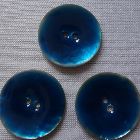 Perlmutknöpfe blau Ø 27 mm