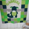 Krabbeldecke stehender Drache , Patchwork, Kuscheldecke