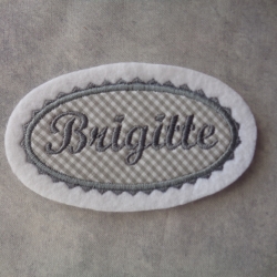 Applikation mit Namen Brigitte zum Aufbügeln
