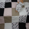 Krabbeldecke Juna, Patchwork, Kuscheldecke, Tagesdecke