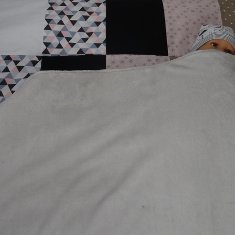 Krabbeldecke Juna, Patchwork, Kuscheldecke, Tagesdecke