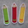 Applikation/Aufnäher Buntstift, Stift verschiedene Farben
