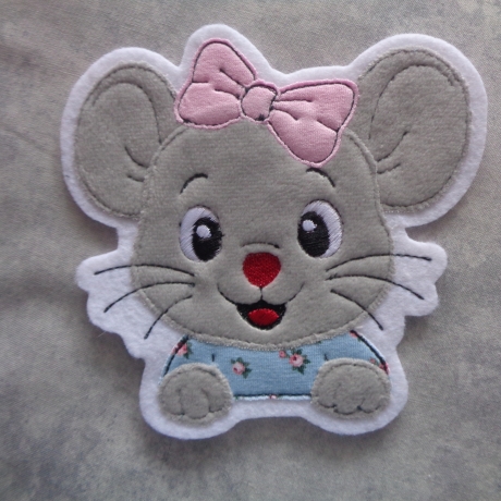 Applikation, Aufnäher, Maus, Mäusemädchen
