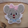 Applikation, Aufnäher, Maus, Mäusemädchen