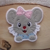Applikation, Aufnäher, Maus, Mäusemädchen