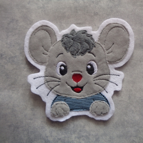 Applikation, Aufnäher, Maus, Mäusejunge