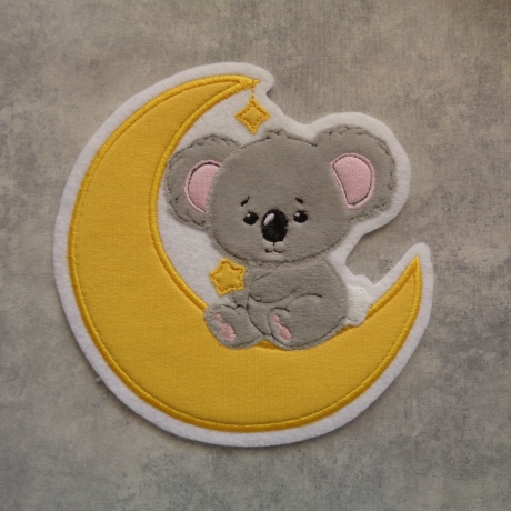 Koala mit Mond Applikation Aufnäher