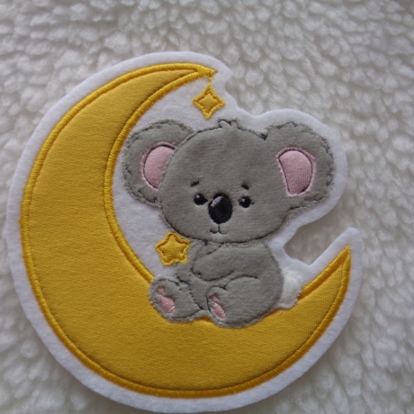 Koala mit Mond Applikation Aufnäher