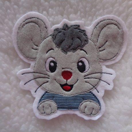 Applikation, Aufnäher, Maus, Mäusejunge