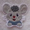 Applikation, Aufnäher, Maus, Mäusejunge