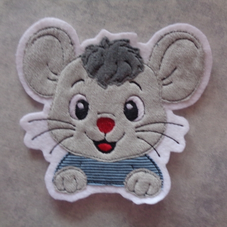 Applikation, Aufnäher, Maus, Mäusejunge