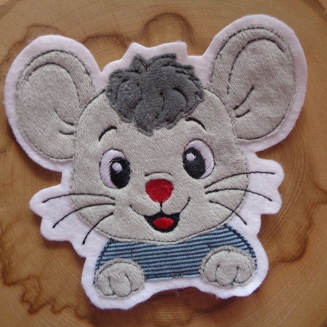 Applikation, Aufnäher, Maus, Mäusejunge