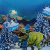 Turnbeutel, Sportbeutel, Kita-Tasche, Rucksack, Dinos