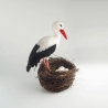 Storch am Nest, gefilzt
