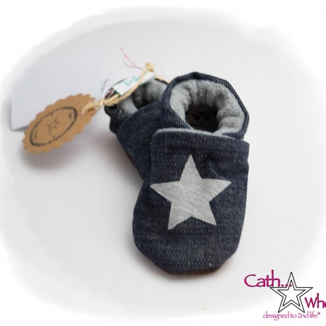 Upcycling Jeanspuschen Stern vegan