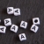 10 Buchstabenperlen A 6x6 mm