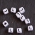 10 Buchstabenperlen L 6x6 mm