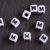 10 Buchstabenperlen M 6x6 mm