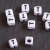 10 Buchstabenperlen T 6x6 mm
