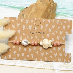 Armband Schildkröte – Perlenarmband aus Naturstein & Perlmutt,