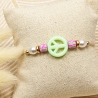 Armband Peace – Freundschaftsarmband Makramee Neon Boho Geschenk