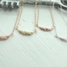Kette ROMANCE Feather Federn rosévergoldet matt