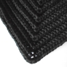 Große Topflappen im 2er Set aus schwarzem Baumwollbändchengarn