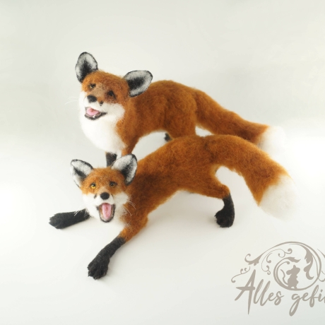 Fuchspärchen, gefilzt