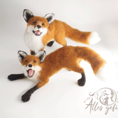 Fuchspärchen, gefilzt