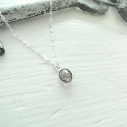 Kette Tiny Rauchquarz Delicate Silber Zart