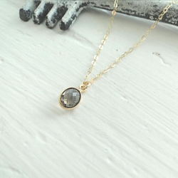 Kette Tiny Rauchquarz Delicate vergoldet Zart
