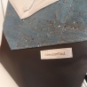Rucksack VARO aus Kunstleder und Kork, türkis/silber