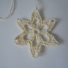 12er Set rustikale Schneesterne/Weihnachtssterne 6 eckig in natur