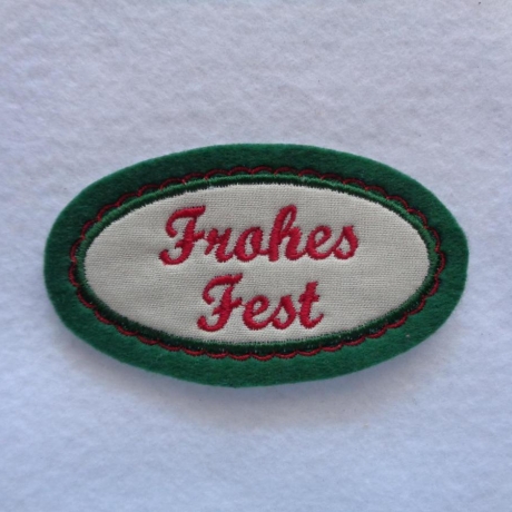 Applikation/Aufnäher Frohes Fest