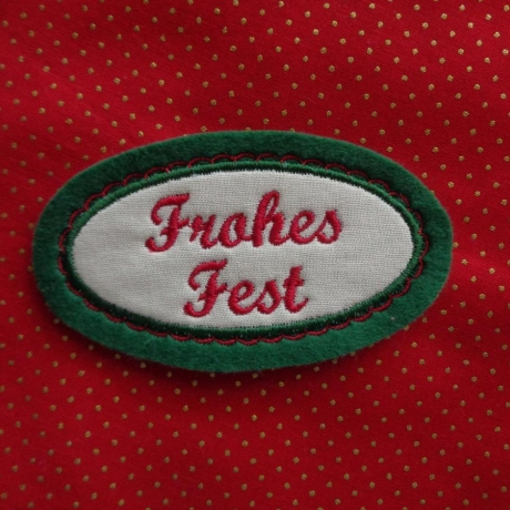 Applikation/Aufnäher Frohes Fest
