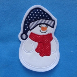 Applikation/Aufnäher süsser Schneemann