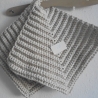 Gehäkelte Topflappen 2er Set aus hellbrauner BW,ähnlich Schulgarn