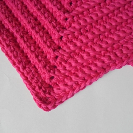 Gehäkelte Topflappen 2er Set aus pinker BW,ähnlich Schulgarn