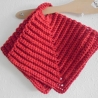 Gehäkelte Topflappen 2er Set aus roter BW, ä. Makramee