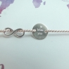 Armband Seidenbändchen Miss You Infinity Gravur