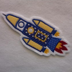 Applikation/Aufnäher Raumschiff, Rakete Applikation/Aufnäher Raumschiff, Rakete