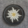 Applikation/Aufnäher Button mit gest. Edelweiss