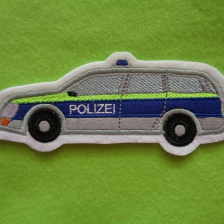Applikation/Aufnäher Polizeiauto, Polizei